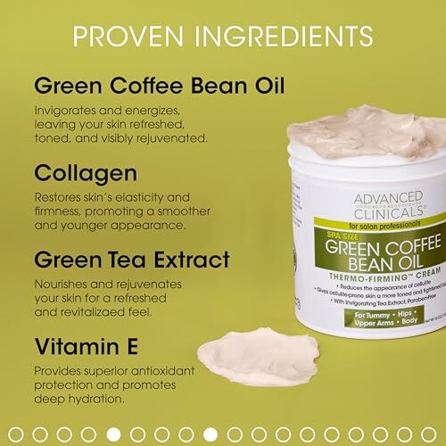 Advanced Clinicals Green Coffee Bean Oil cream with proven ingredients.