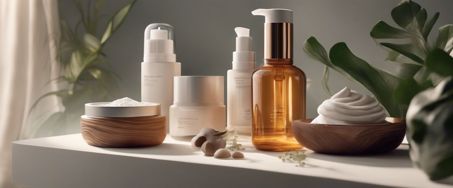 Calming skincare display