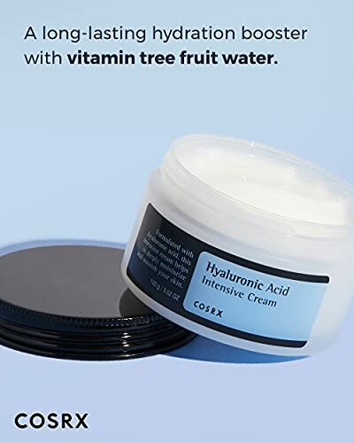 COSRX Hyaluronic Acid Intensive Cream with vitamin tree fruit water.