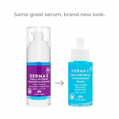 DERMA E serum packaging update with new look