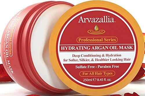 Arvazallia hydrating argan oil hair mask container