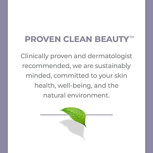 Proven clean beauty message with sustainable commitment.